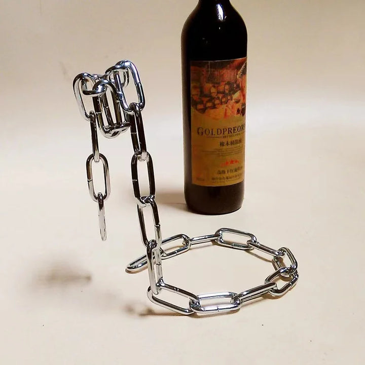 Magic Iron Chain Wine Bottle Holder