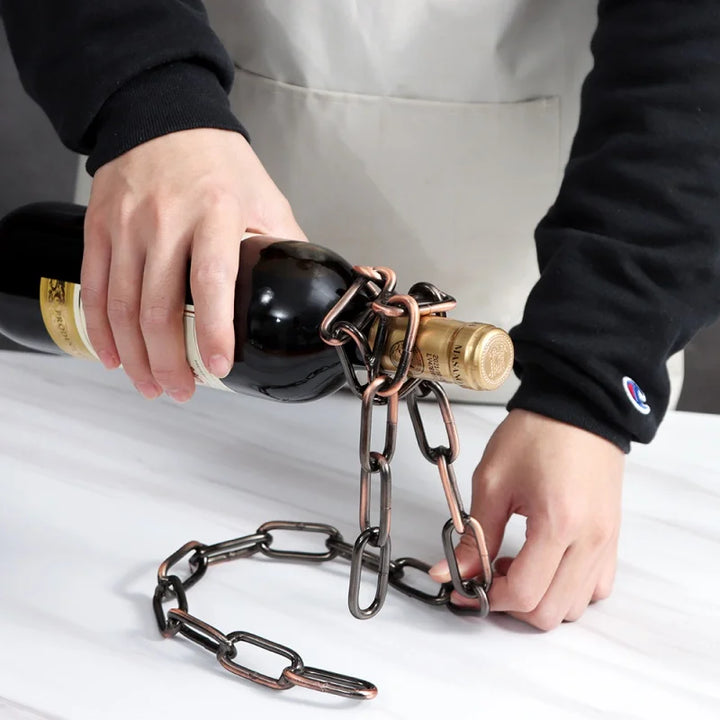 Magic Iron Chain Wine Bottle Holder