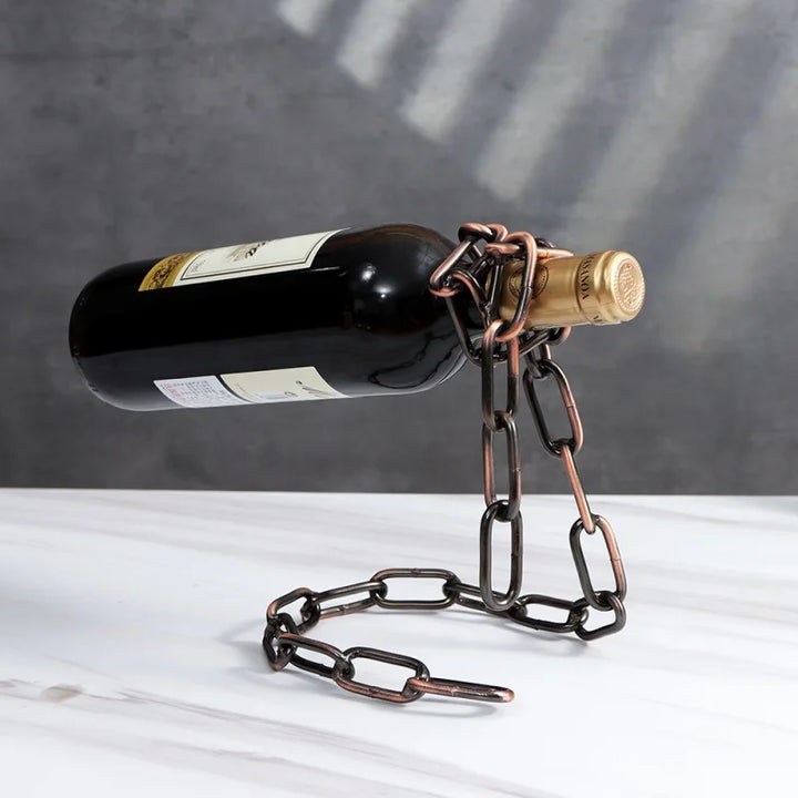 Magic Iron Chain Wine Bottle Holder