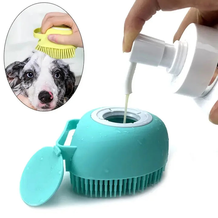 Pet Bath Massage Brush Puppy Dog Cat Grooming Cleaning Soft