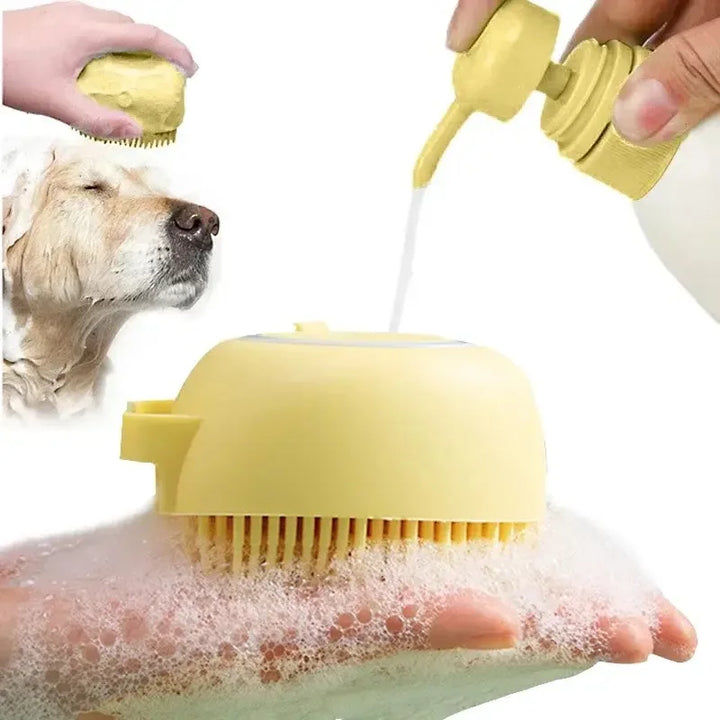 Pet Bath Massage Brush Puppy Dog Cat Grooming Cleaning Soft